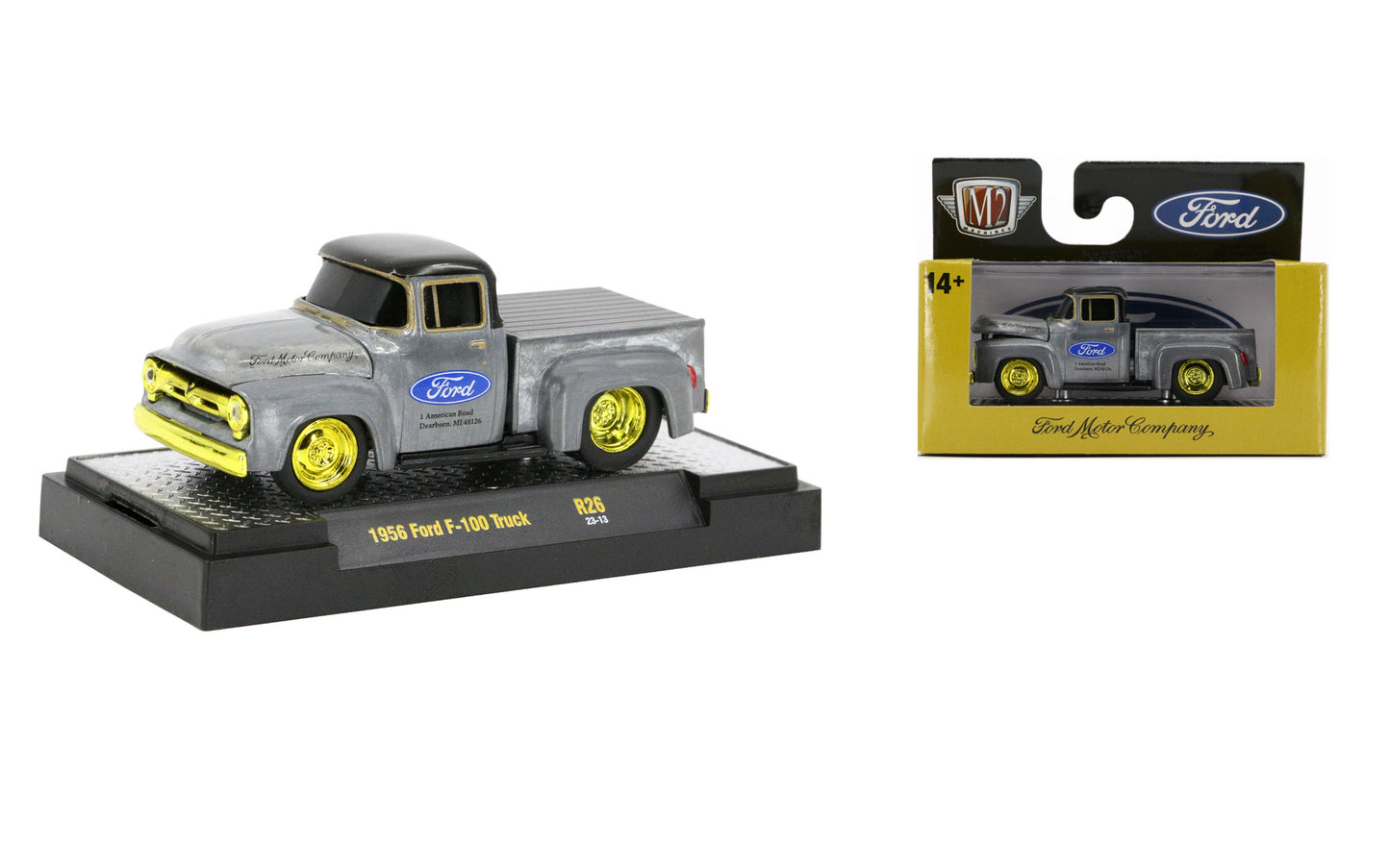M2Machines 82161-26 1:64th Scale Ground Pounders Assortment 1956 Ford F-100 SUPER CHASE