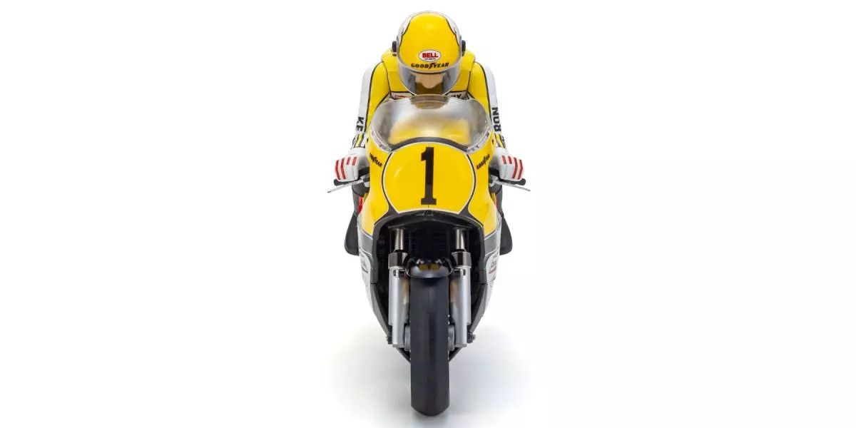 KYO34936T1 1978 Yamaha YZR500 Kit 1:8 Scale Radio Controlled Electric Powered Motorcycles Hanging On Racer Series