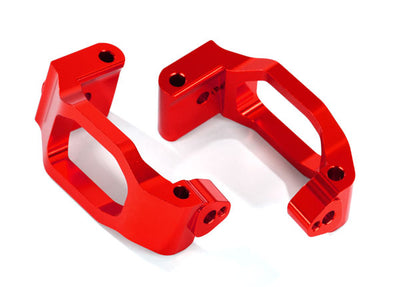 8932R  Caster blocks (c-hubs), 6061-T6 aluminum (red-anodized), left & right