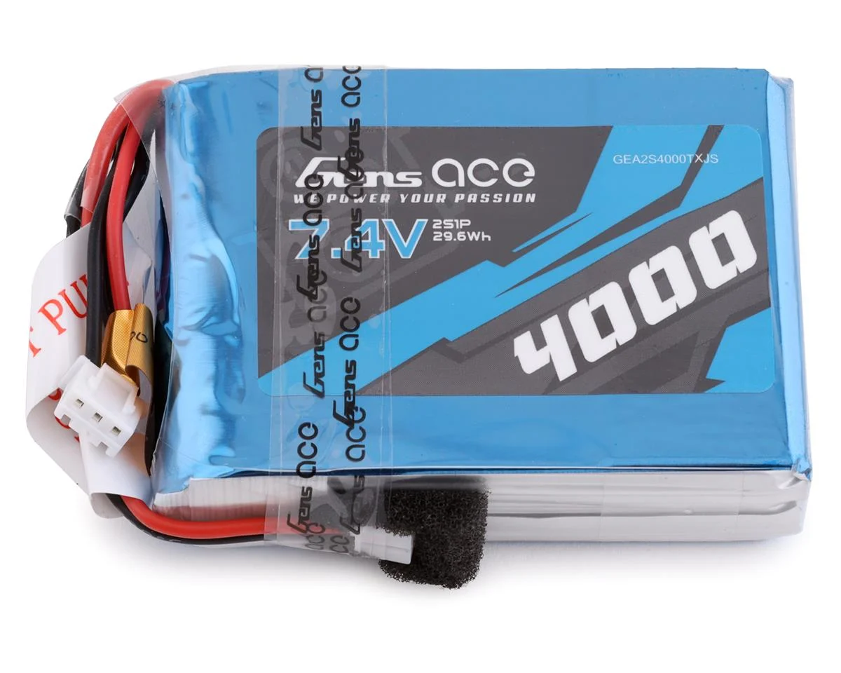 GEA2S4000TXJS Gens Ace 2s LiPo Transmitter Battery (7.4V/4000mAh) (DX7, DX7S, DX8 & DX9) w/JST-EHR Connector