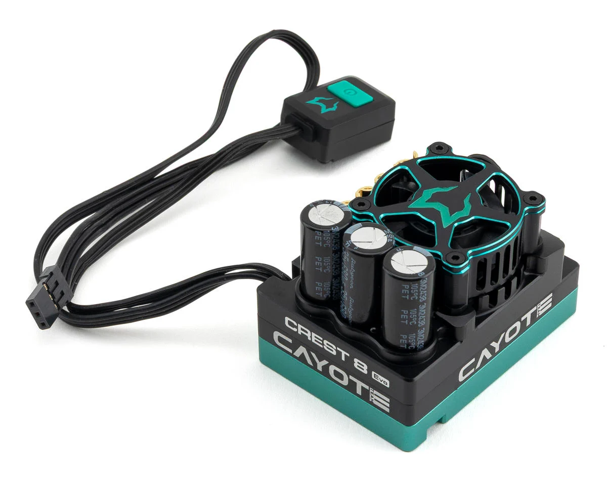 CYEA10802 Cayote Crest 8 EVO 1/8 200A Sensored Brushless ESC w/Bluetooth