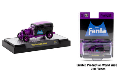 M2Machines 52500-A51 1:64th Scale Fanta 1932 Ford Tudor Sedan - CHASE!