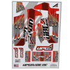 UPG-14293 UpGrade RC "Flame" Graphic Set for Losi® 22S™ Sprint Car (Red)