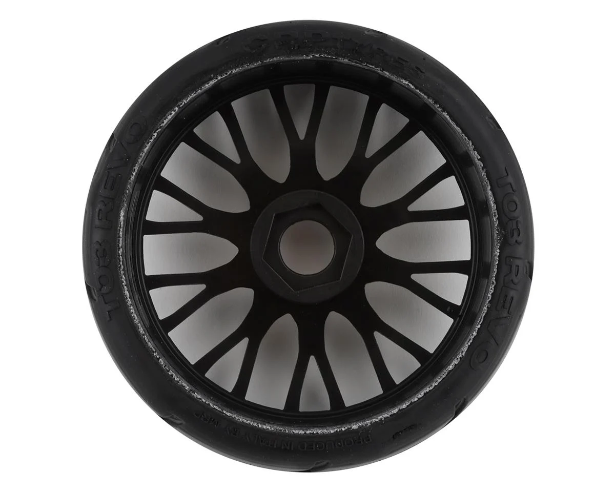 GRPGTX03-XM5 GRP Tires GT - TO3 Revo Belted Pre-Mounted 1/8 Buggy Tires (Black) (2) (XM5) w/FLEX Wheel