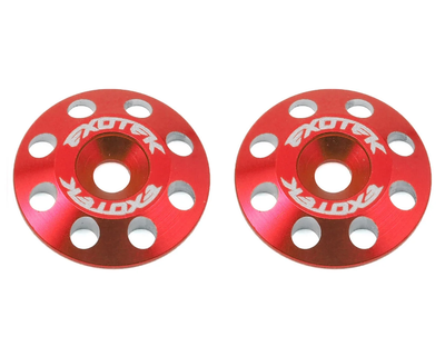 EXO1678RED Exotek Flite V2 16mm Aluminum Wing Buttons (2) (Red)