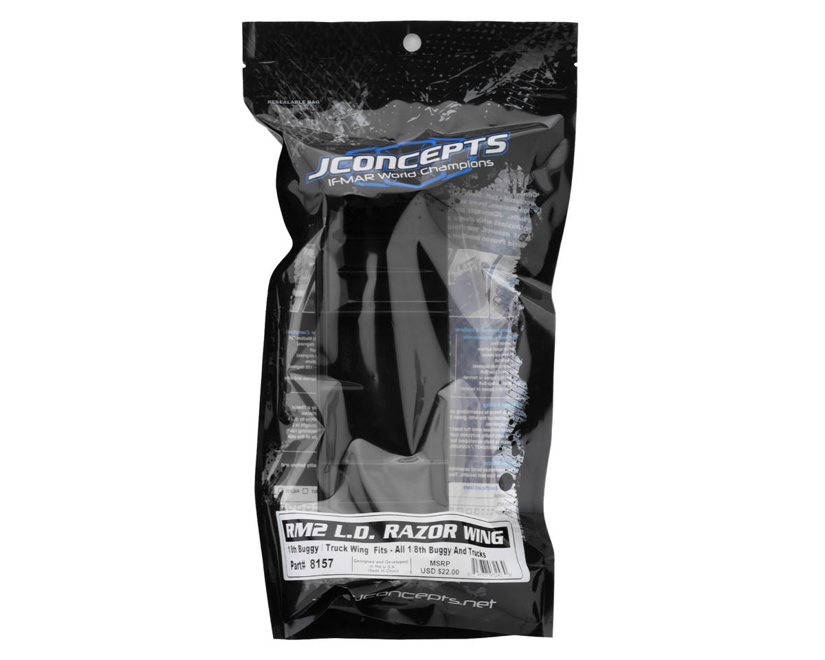JCO5125B JConcepts RM2 1/8th Razor L.D. Buggy/Truck Wing (Black)