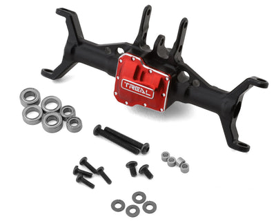 TLHTTRX-4M-33 TREAL Aluminum 7075 Front Axle Housing, w Caster Blocks (C-Hubs) for 1/18 TRX4M Defender Bronco-Black