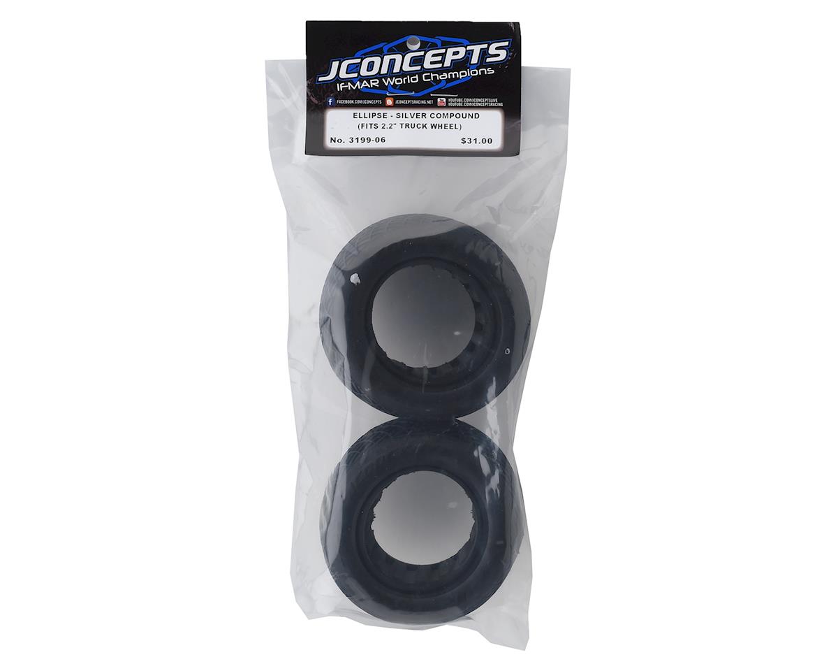JCO3199-06 JConcepts Ellipse 2.2" 1/10 Stadium Truck Tires (2) (Silver)