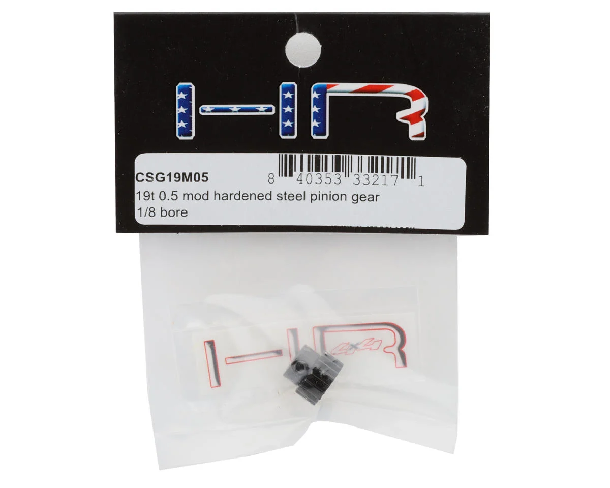 HRCSG19M05 - 19t 0.5 Mod Hardened Steel Pinion Gear 1/8 Bore