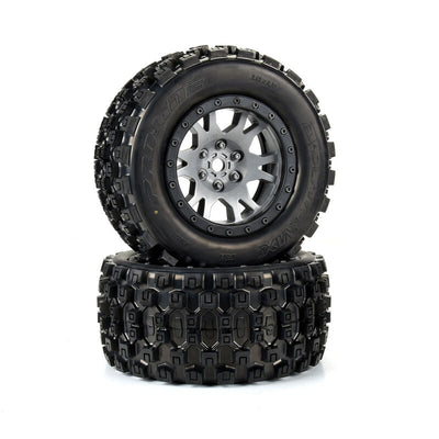 PRO1013114 Limited Edition Badlands MX43 Pro-Loc F/R Mounted 24mm Gray/Black Impulse (2): X-MAXX