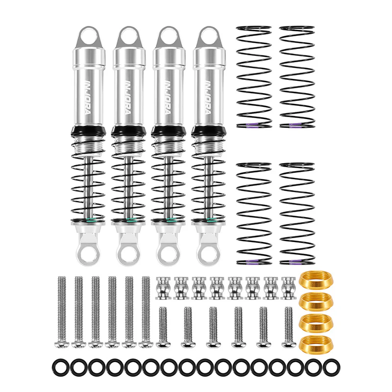 4M-122SR INJORA LS 59mm Aluminum Oil Shocks for 1/18 TRX4M - Silver