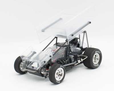 1RC1097 Racing Sprint Car 4.0 1/18 Brushless RTR 2WD Oval Racer (Clear) w/2.4GHz Radio, Battery & Charger