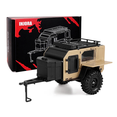 DG-TC10YE INJORA Off-Road Camping Trailer for 1/18 1/24 RC Crawlers TRX4M SCX24