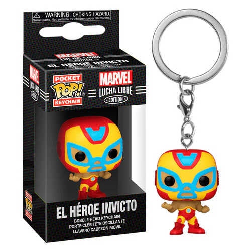 FU53893 Marvel Lucha Libre El Heroe Invicto Keychain
