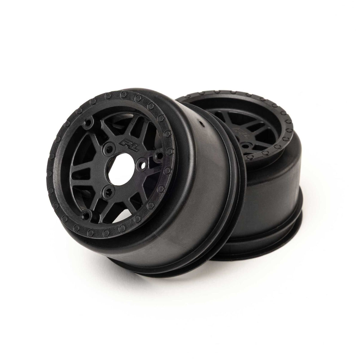 PRO287303 Pro-Line Racing 1/10 Sheriff Dirt Oval Wheels, 12mm Hex, Black (2): Losi Sprint Car (Rear) & Dirt Late Model (Front/Rear)