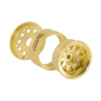 W7007BR-19 INJORA 0.7" D19 Brass Beadlock Wheels for 1/30 SCX30 (W7007)