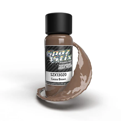 SZX13020 Spaz Stix Cocoa Brown Airbrush Ready Paint, 2 Oz Bottle