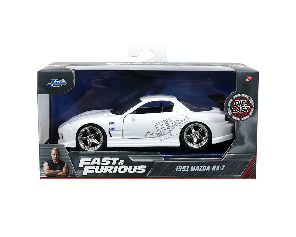 Jada 32588 1:32 1993 Mazda RX-7 HKS – White – Fast & Furious