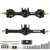 MEUS Racing TRX4M Metal V2 Isokinetic Front & Rear Axles w/ Adjustable Servo Mount for 1/18 TRX4M RC Crawler (Black)