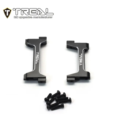 X003KIJ5XX TREAL Aluminum 7075 Front and Rear Bumper Mounts Set (F&R) for 1/18 TRX4M-Black