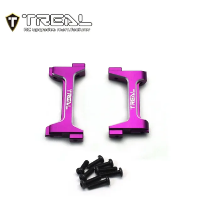 X003KIUJ8X TREAL Aluminum 7075 Front and Rear Bumper Mounts Set (F&R) for 1/18 TRX4M- Purple