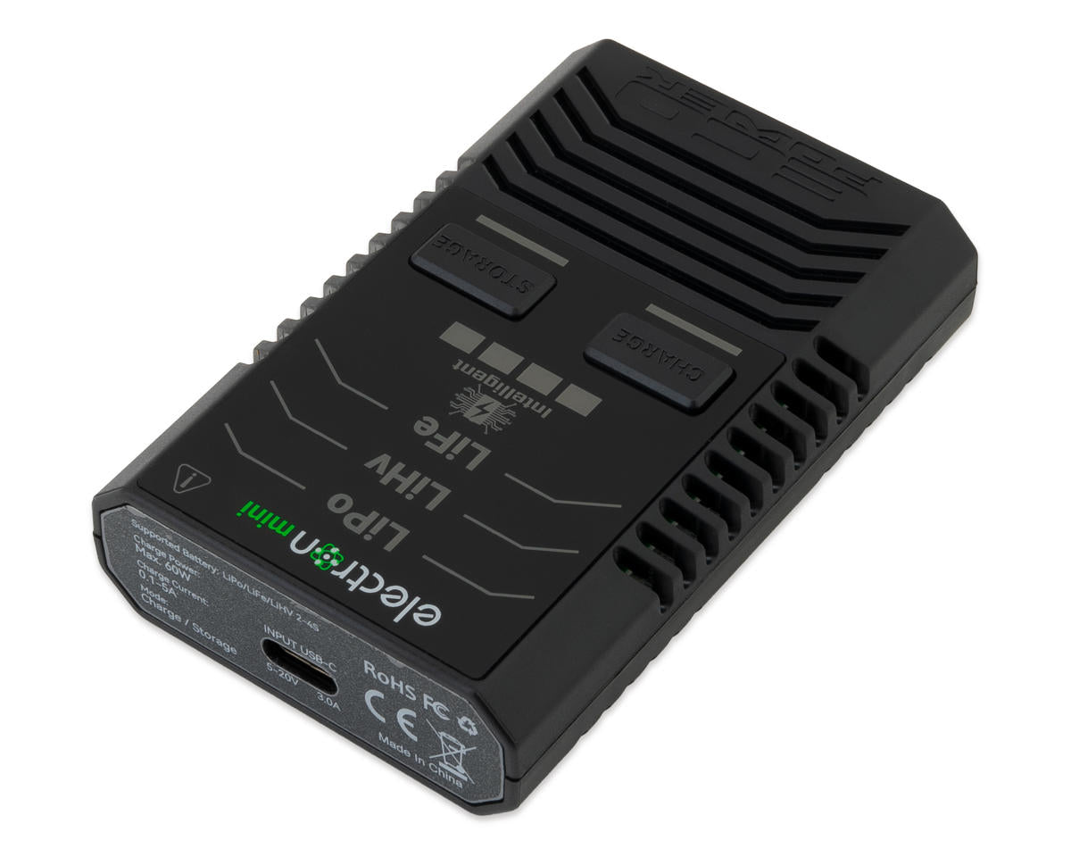 ECP-1007 EcoPower "Electron Mini" 2-4S Intelligent LiPo/LiHV/LiFe Battery Charger (2-4S/5A/60W) w/65W USB-C PD Power Supply