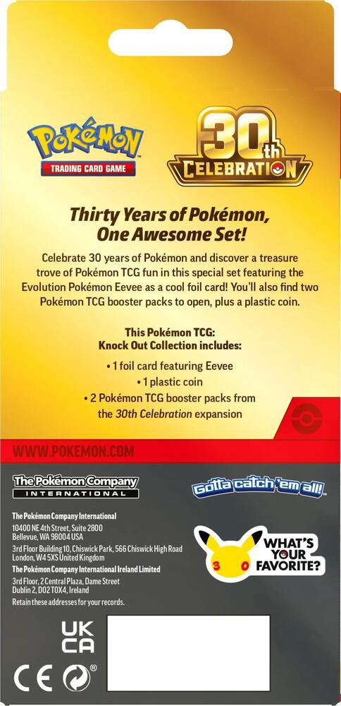 PKU10-10667-101 The Pokemon TCG 30th Celebration Knock Out Collection