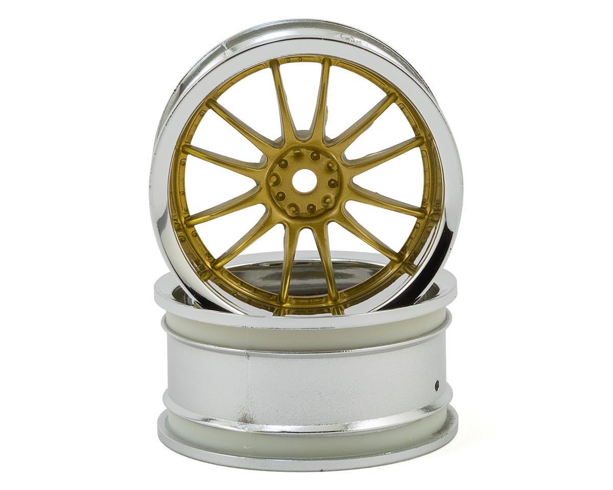HPI3298 Work XSA 02C 26mm Wheel (Chrome/Gold) (2) (6mm Offset)
