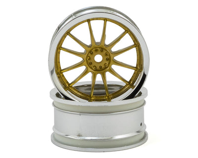 HPI3298 Work XSA 02C 26mm Wheel (Chrome/Gold) (2) (6mm Offset)