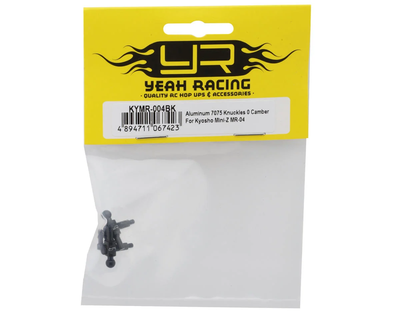 YEA-KYMR-004BK Yeah Racing Kyosho Mini-Z Aluminum Steering Knuckles (Black) (2) (0 Camber)