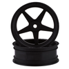 JCO3406B Starfish Street Eliminator 2.2" Front Drag Racing Wheels (Black) (2) w/12mm