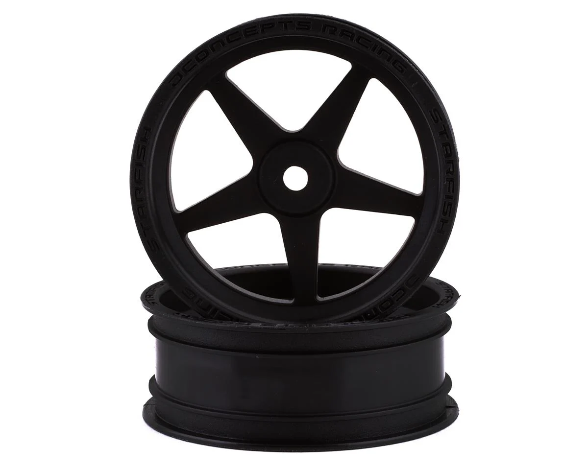 JCO3406B Starfish Street Eliminator 2.2" Front Drag Racing Wheels (Black) (2) w/12mm