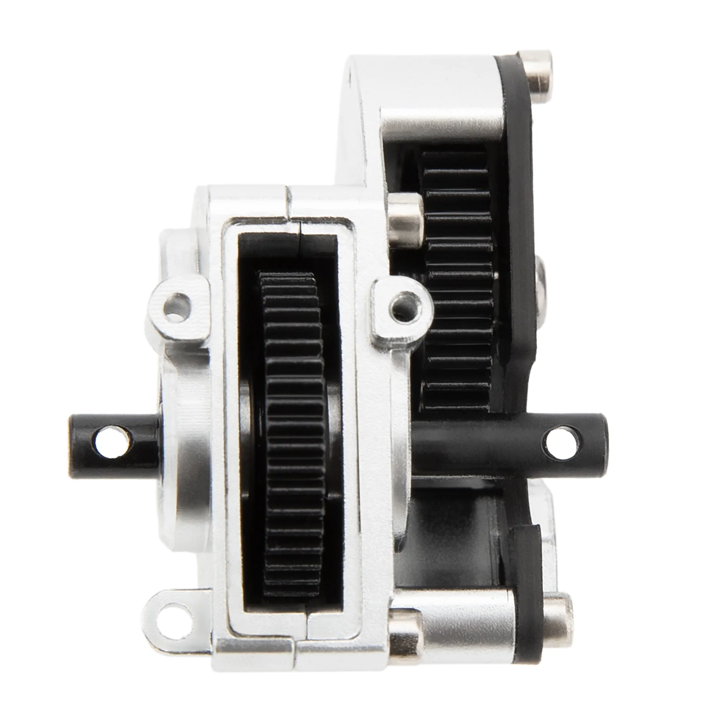 MEUS Racing SCX24 Brushless Transmission Silver Aluminum Complete Gearbox for 1/24 SCX24