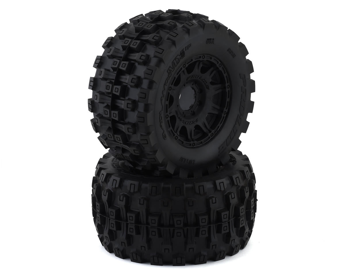 PRO1016610 1/8 Badlands MX38 HP BELTED F/R 3.8" MT Mounted 17mm Black Raid (2)