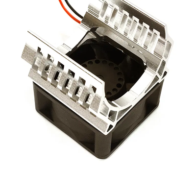 INTC28600SILVER 36mm Motor Heatsink+40x40mm Cooling Fan 17krpm 1/10