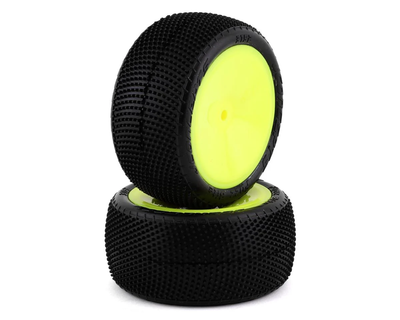 JCO3152-201021 JConcepts Fuzz Bite LP 2.2" Pre-Mounted Rear Buggy Carpet Tires (Yellow) (2) (Pink) w/12mm Hex