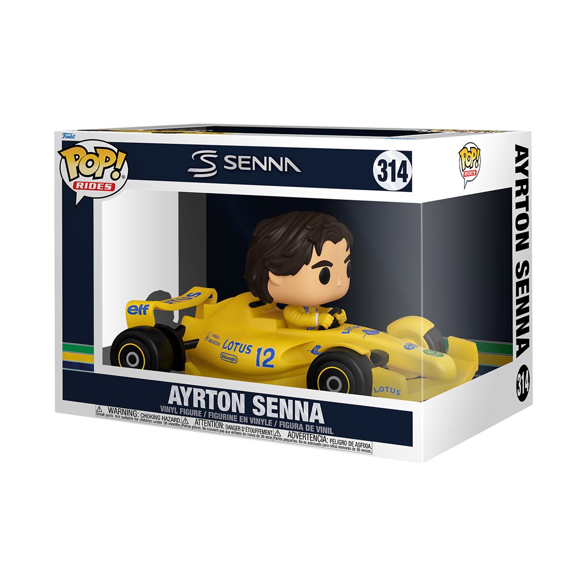 FU86181 F1 Lotus Ayrton Senna in Car