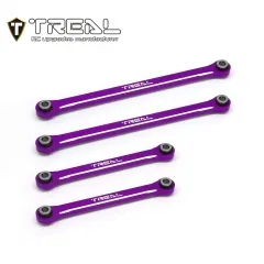 X003LASCO3 TREAL TRX4M Upper Links Set (4pcs) Aluminum 7075 Upper Chassis 4-Links Upgrades 1/18 Scale-Purple