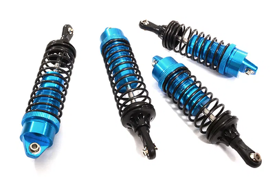 INTC30117LIGHTBLUE Billet Machined Alloy Shock Set (4) 1/10 4X4