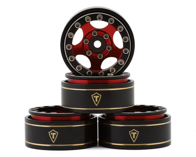 TLHTSCX24-46 SCX24 Beadlocks - Brass Rings - Red
