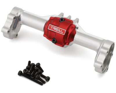 TLHTASCENT18-04 TREAL Aluminum 7075 Rear Axle Housing w Rear Hubs One Piece CNC Machined Upgrades for 1/18 Redcat Ascent 18 Crawler - SILVER