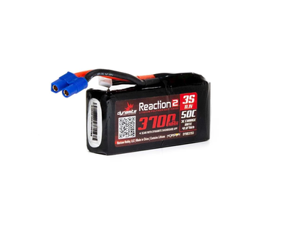 DYNB37353 Reaction 2.0 3S 50C Hardcase LiPo Battery w/EC3 (11.1V/3700mAh)