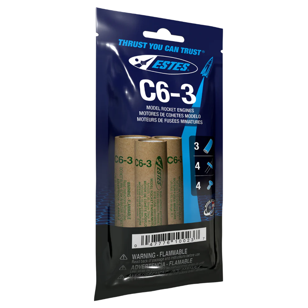 EST1613 C6-3 Model Rocket Engines (3pc)
