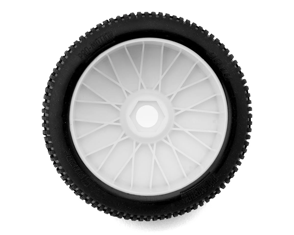 PMT9010-SLW-W Pro-Motion Spitfire 1/8 Buggy Pre-Mount Tires (White) (2) (Soft - Long Wear)