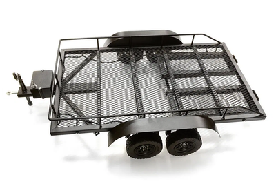 INTOBM-016 Machined Alloy Flatbed Dual Axle Car Trailer Kit