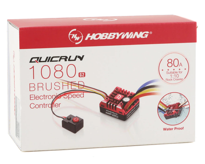 HWA30120202 Hobbywing QuicRun Waterproof 1080 G2 Brushed Crawling ESC (2-3S)