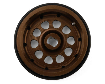 X0053W68TD Treal Hobby Type E 0.7" Aluminum Micro Crawler Beadlock Wheels (Bronze) (4) (9.5g ea) w/Brass Rings