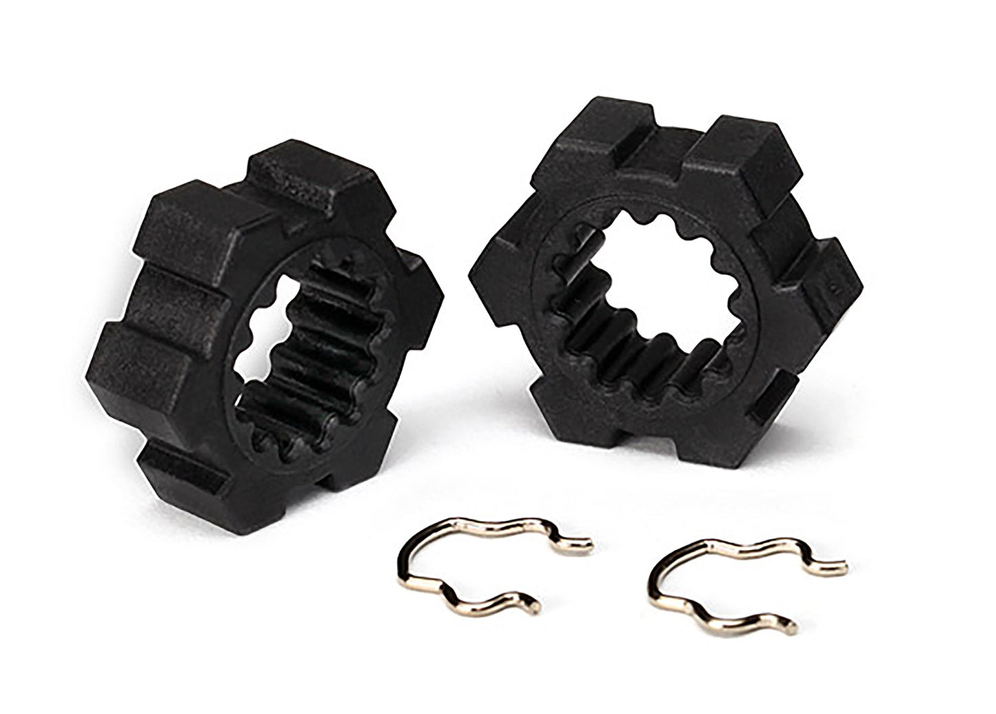 7756-BLK Wheel Hubs, Hex Clips