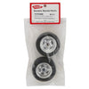 KYOFATH703SMM Kyosho Fazer Pre-Mounted Vintage Sedan Tires (Chrome) (2) (Medium) w/Rostyle 12mm Hex Wheels