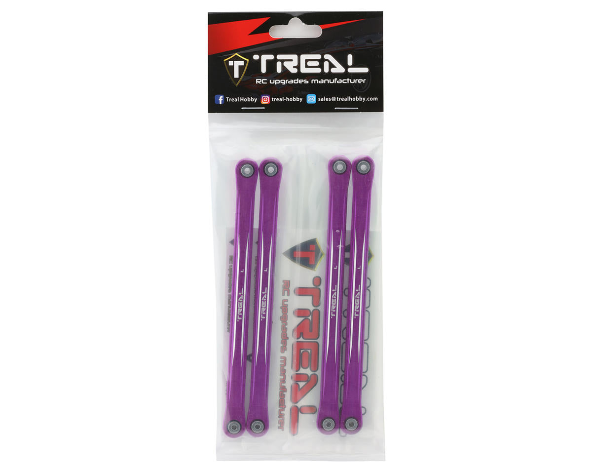 X003FXU4TR Treal Hobby Losi LMT Aluminum Lower Link Bars (4) (Purple)